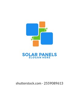 Solar panel logo vector design. Modern Solar Energy logo icon vector template