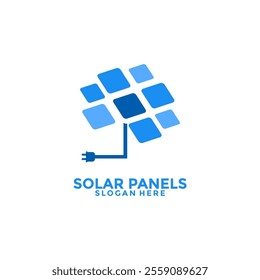 Solar panel logo vector design. Solar Energy logo icon vector template