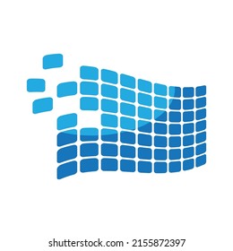 Solar panel logo vector flat design