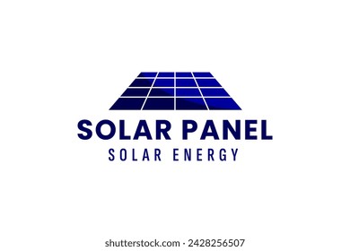 solar panel logo vector icon illustration