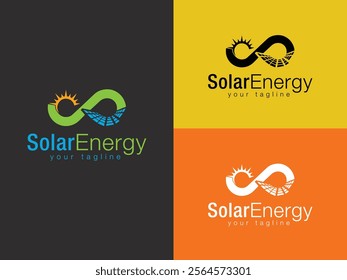 Solar panel logo vector icon of natural energy design