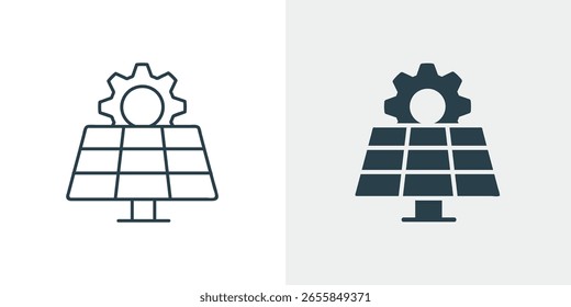 Solar Panel Management and Renewable Energy Vector Icons, Green Technology, Eco Power Solutions, renewable, energy illustration