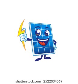 Painel solar mascote personagem logotipo design