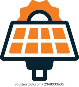 Gemischtes Solar-Panel-Symbol - Einzelsymbol, Vektorgrafik