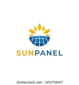 Solar Panel modular building system with Sun Logo Design
