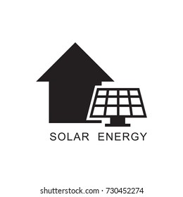 Solar Panel. 'Natural Renewable Energy' concept. Vector, Illustration.  