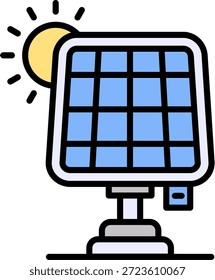 Panel solar Nuevo Vector de diseño de iconos creativos