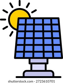 Panel solar Nuevo Vector de diseño de iconos creativos