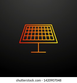 Solar panel nolan icon. Elements of ecology set. Simple icon for websites, web design, mobile app, info graphics