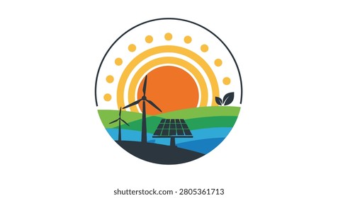 Solar panel on a sunny day