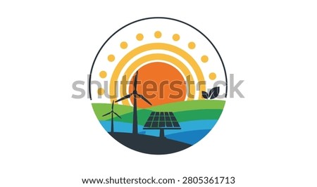 Solar panel on a sunny day