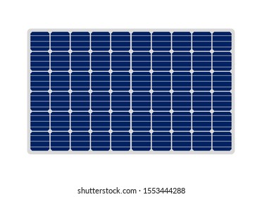 Solar panel on white, alternative electricity source, concept of sustainable resources. Vector illustration. - Shutterstock ID 1553444288