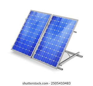 Solar panel on a white background. Vector illustration.