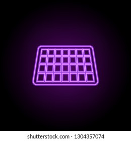 solar panel outline icon. Elements of Ecology in neon style icons. Simple icon for websites, web design, mobile app, info graphics