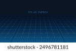 Solar panel pattern for the background. Banner of a set of solar panels as a template for designs in the concept of alternative green energy. Vector illustration 