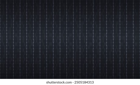 Solar panel pattern for the background. Banner of a set of solar panels as a template for designs in the concept of alternative green energy. Vector illustration