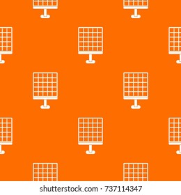 Solar panel pattern repeat seamless in orange color for any design. Vector geometric illustration