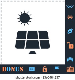 Solar panel. Perfect icon with bonus simple icons