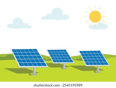 Geração de eletricidade renovável a partir de energia de sistemas de painéis ou centrais solares