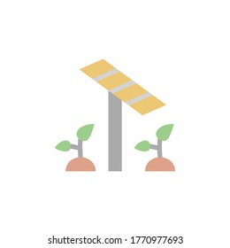 Solar panel, plants icon. Simple color vector elements of automated farming icons for ui and ux, website or mobile application