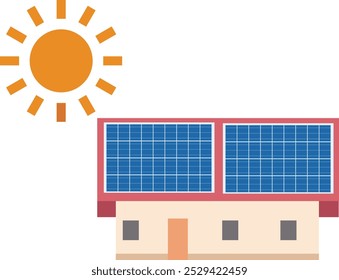 Solar panel, Solar power system, Renewable solution, Eco-friendly, Clean power,illustration, Sustainable technology, Green power, Solar generation, Solar panel design, electricity system,