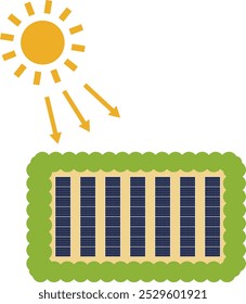 Panel solar, sistema de energía solar, solución renovable, respetuoso del medio ambiente, energía limpia, ilustración, tecnología sostenible, energía verde, generación solar, diseño del panel solar, sistema eléctrico,