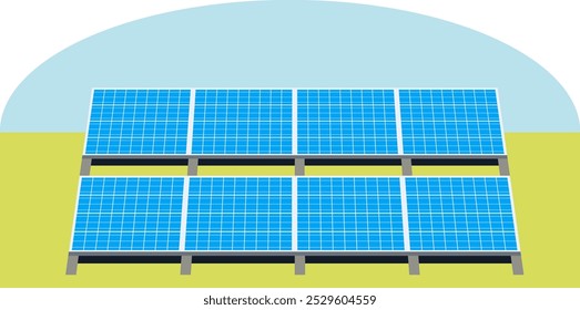 Painel solar, Sistema de energia solar, Solução renovável, Eco-friendly, Energia limpa, ilustração, Tecnologia sustentável, Energia verde, Geração solar, Design de painel solar, sistema de eletricidade,