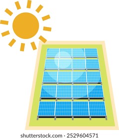 Solar panel, Solar power system, Renewable solution, Eco-friendly, Clean power,illustration, Sustainable technology, Green power, Solar generation, Solar panel design, electricity system,