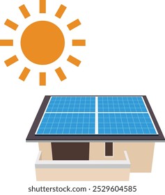 Solar panel, Solar power system, Renewable solution, Eco-friendly, Clean power,illustration, Sustainable technology, Green power, Solar generation, Solar panel design, electricity system,