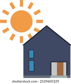Sonnenkollektor, Solarstromanlage, Erneuerbare Lösung, Umweltfreundlich, Saubere Energie, Illustration, Nachhaltige Technologie, Grüne Energie, Solarstromerzeugung, Solarpaneeldesign, Stromsystem,