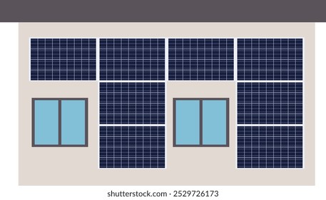 Solar panel, solar power system, , wall-mounted solar panels, house solar energy, eco-friendly, renewable energy, residential , energy-efficient home, sustainable energy, green e