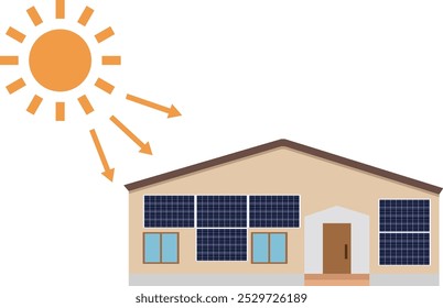 Solar panel, solar power system, , wall-mounted solar panels, house solar energy, eco-friendly, renewable energy, residential , energy-efficient home, sustainable energy, green e