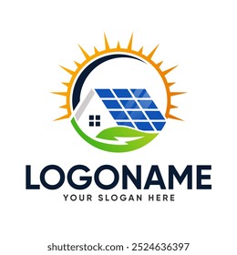 Solar Panel Premium Vector logo design