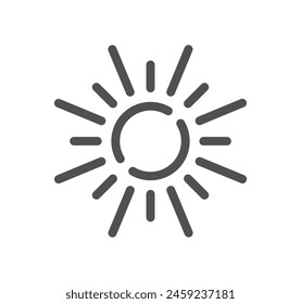 Solar panel related icon outline and linear vector.