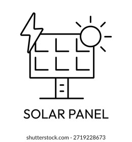 Icono de energía renovable del panel solar