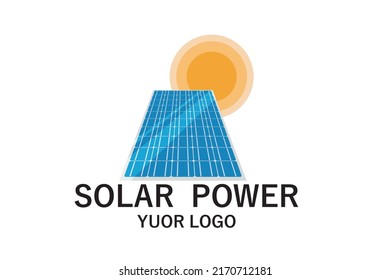 Solar Panel for Renewable Energy Logo Design