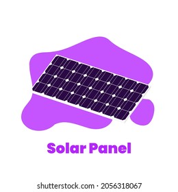 Ilustración de vectores de energía renovable del panel solar