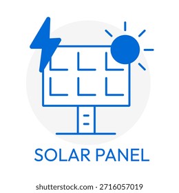 Solar Panel Renewable Energy Vector Icon
