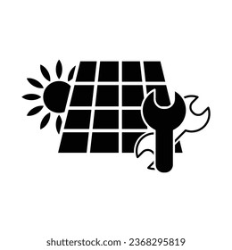 Solar panel  repair icon vector 