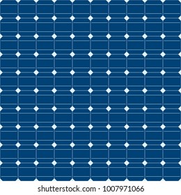 Solar panel. Seamless vector texture. Alternative electricity and renewable energy technology. Dark blue square cells on a light base. Ecological industry background.