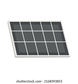 Objeto vector de color semiplano de panel solar. Encender a casa con energía solar. Sistema solar residencial. Elemento de tamaño completo sobre blanco. Ilustración simple de estilo de dibujos animados para diseño gráfico web y animación