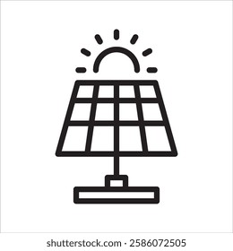 solar panel Simple Line Icon