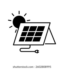 Solar panel station icon on white background. Vector illustration.-09.eps
