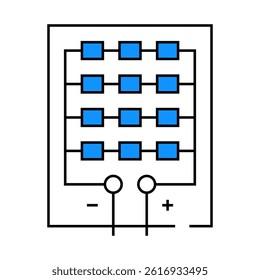 solar panel structure line icon vector. solar panel structure sign. isolated symbol illustration