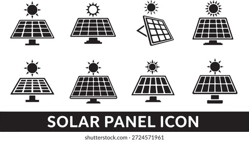 Panel solar con sol negro