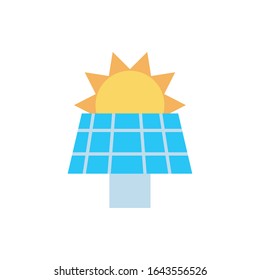 Sonnenkollektor mit Vektorillustration-Design im flachen Stil