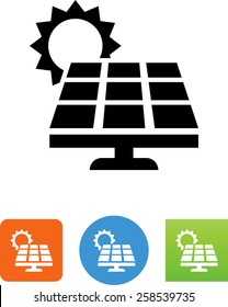 Solar Panel With Sun Icon