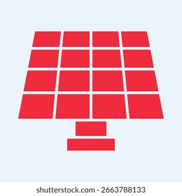 Painel solar símbolo arte na moda vetor útil Ilustração vermelho design deslumbrante colorido background.eps