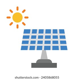 Solar Panel Vector Flat Icon For Personal And Commercial Use.
