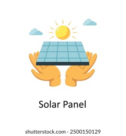Solar panel Vector Flat Icon Design illustration Symbol on White background EPS 10 File 